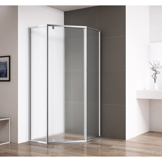 Душевое ограждение Cezares 90х90 см ECO-O-P-1-90-P-Cr, хром/матовое - фото 