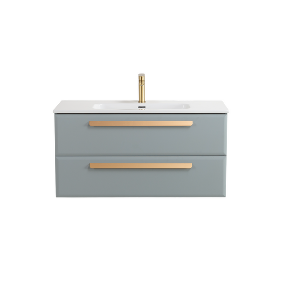 Тумба подвесная с раковиной Cezares 120 см ECO-CER-N-1200-2C-SO-GAO-P (раковина CZR-8073-120) серо-голубой матовый - фото 