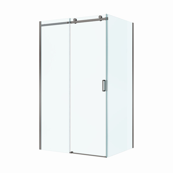 Душевое ограждение BelBagno 130x80 см SOFT_CLOSE-2-AH-1-130/80-C-GM, оружейная сталь/прозрачное - фото 4