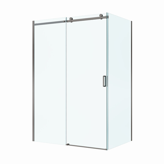 Душевое ограждение BelBagno 150x90 см SOFT_CLOSE-2-AH-1-150/90-C-GM, оружейная сталь/прозрачное - фото 4