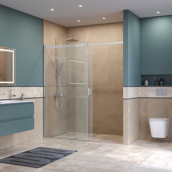 Душевая дверь BelBagno 180 см SOFT_CLOSE-2-BF-1-180-C-Cr, хром/прозрачное - фото 3