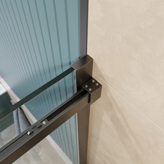 Душевая дверь BelBagno 120 см SOFT_CLOSE-2-BF-1-120-C-GM, оружейная сталь/прозрачное - фото 8