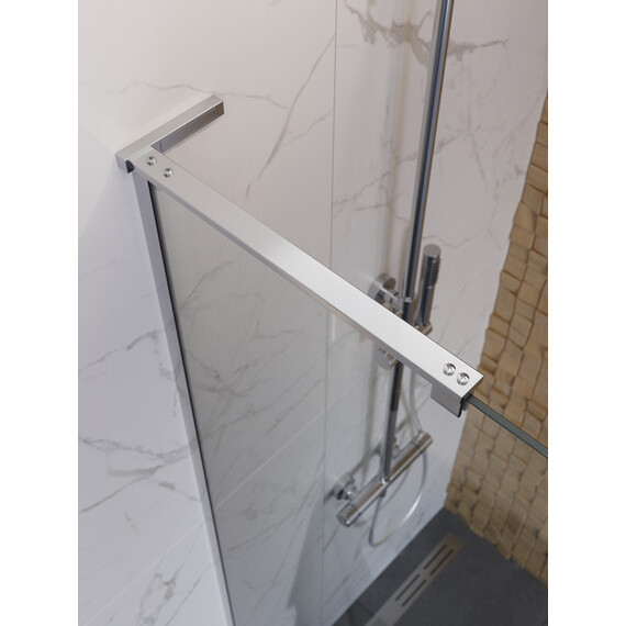 Душевая перегородка BelBagno 100 см UNO-L-1-TB-100-C-Cr, хром/прозрачное - фото 4
