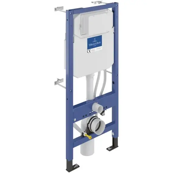 Инсталляция с подвесным унитазом комплект: Villeroy & Boch Supreo V9944800 с подвесным безободковым унитазом-биде V16EN2R1 (CeramicPlus) с сиденьем микролифт, крепление, кнопка смыва белое стекло - фото 3