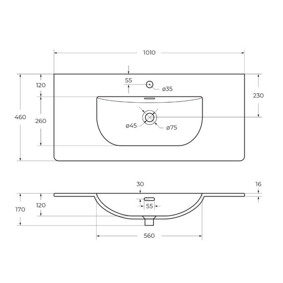 Тумба подвесная с раковиной-столешницей BelBagno 100 см UNO-1000-1C-SO-AO (раковина BB-8099-100) голубой матовый - фото 4