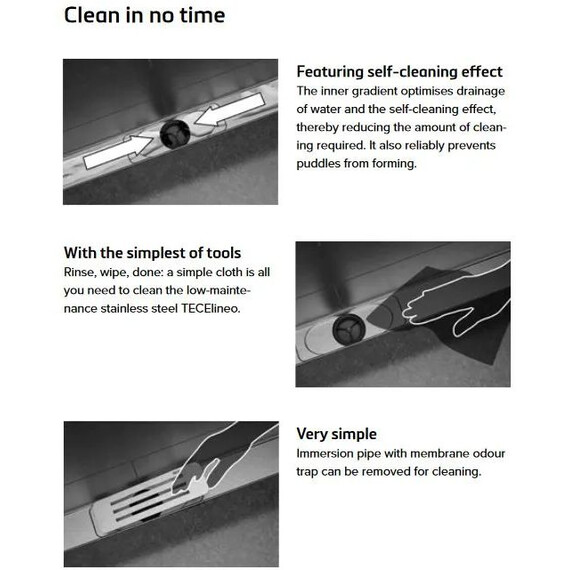 Трап TECE Lineo 100 см 15301100 обрезной - фото 5