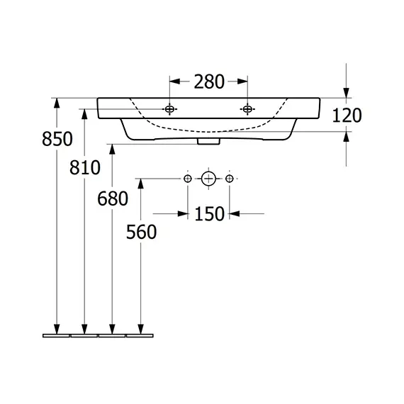 Раковина мебельная Villeroy&Boch Architectura 80 см 4A878001 - фото 11