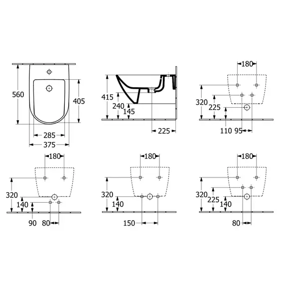 Биде подвесное Villeroy&Boch Antao 541100R1 (CeramicPlus) - фото 7