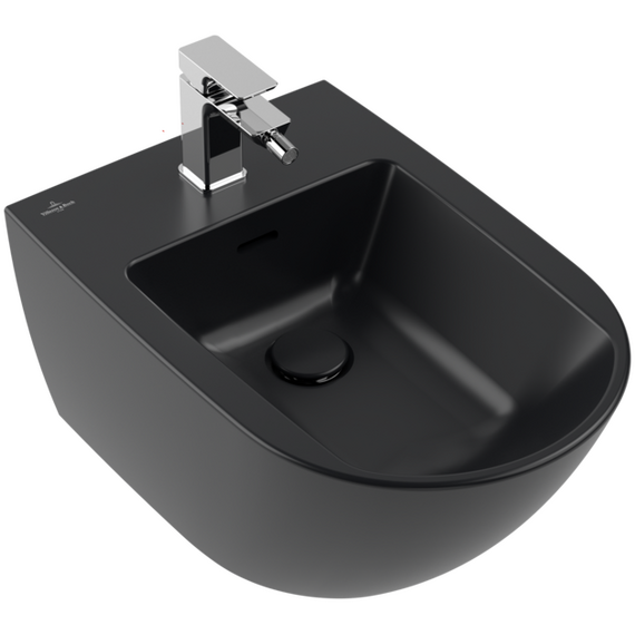 Биде подвесное Villeroy&Boch Antao 541100R7 (CeramicPlus) чёрный матовый - фото 