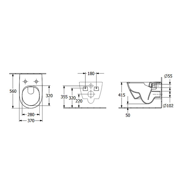 Унитаз подвесной безободковый Villeroy&Boch Subway 2.0 5614R0I4 (CeramicPlus) с крышкой микролифт, графит - фото 12