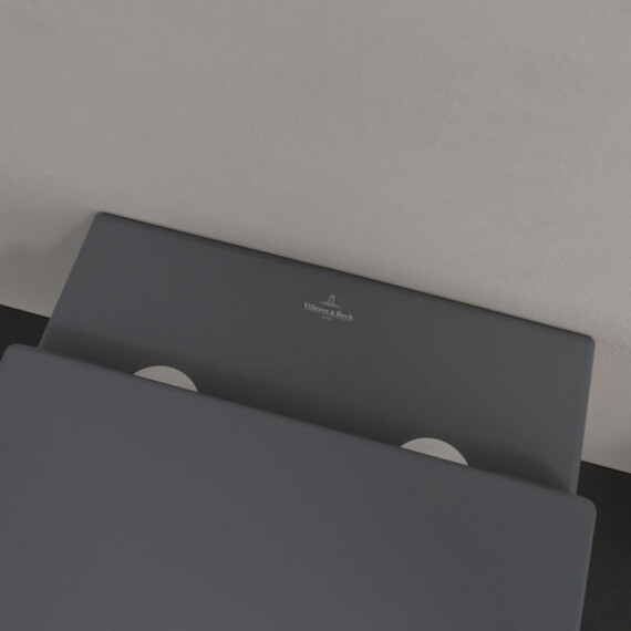 Унитаз подвесной безободковый Villeroy&Boch Subway 2.0 5614R0I4 (CeramicPlus) с крышкой микролифт, графит - фото 9