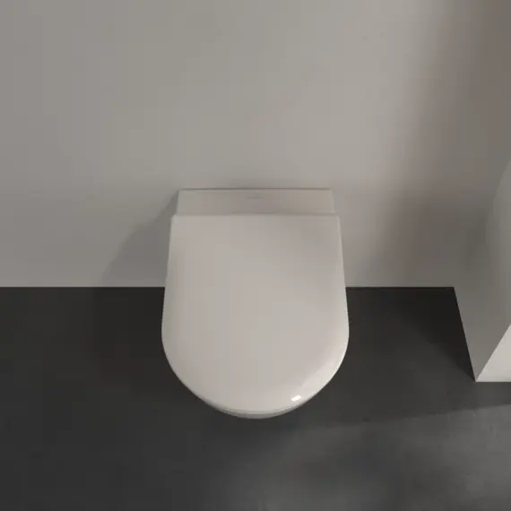 Унитаз подвесной безободковый Villeroy&Boch Subway 2.0 5614R0R3 (CeramicPlus) с крышкой микролифт, пергамон глянец - фото 10