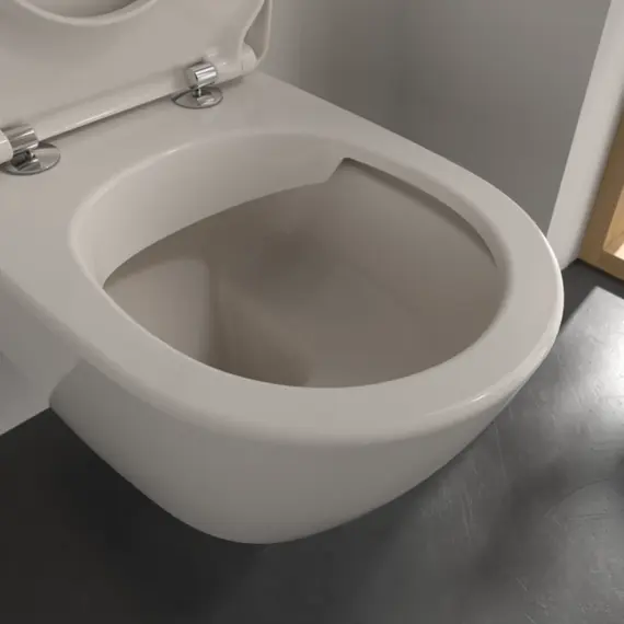 Унитаз подвесной безободковый Villeroy&Boch Subway 2.0 5614R0R3 (CeramicPlus) с крышкой микролифт, пергамон глянец - фото 7