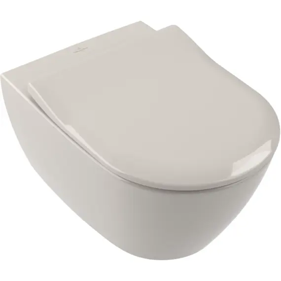 Унитаз подвесной безободковый Villeroy&Boch Subway 2.0 5614R0R3 (CeramicPlus) с крышкой микролифт, пергамон глянец - фото 2