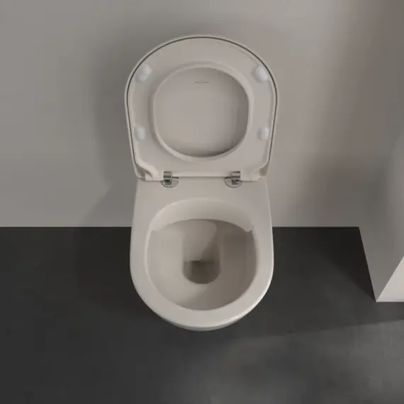 Унитаз подвесной безободковый Villeroy&Boch Subway 2.0 5614R0R3 (CeramicPlus) с крышкой микролифт, пергамон глянец - фото 6