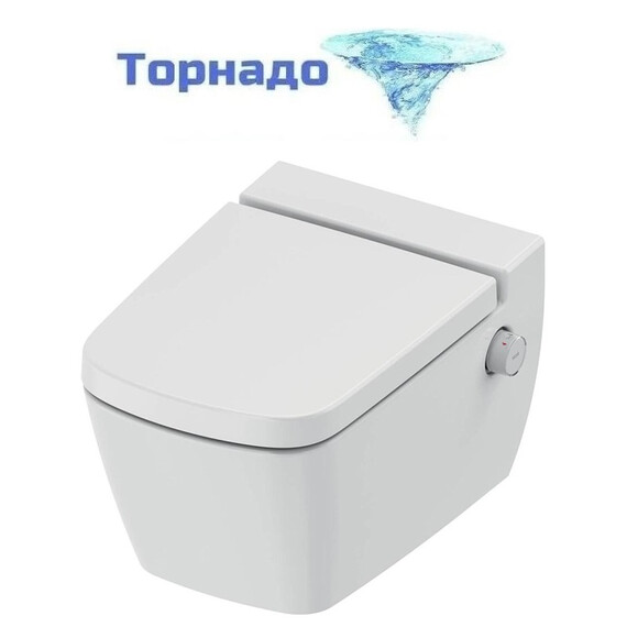 Унитаз-биде подвесной безободковый TECEone 9700216 с крышкой микролифт (система смыва Торнадо) - фото 