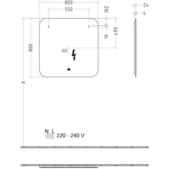 Зеркало Villeroy&Boch More to See Lite 80 см A4798000 - фото 4