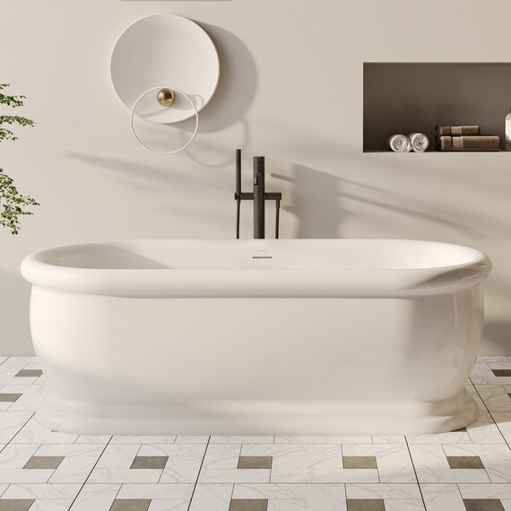 Ванна отдельностоящая Abber 170x80 см AB9515 - фото 2