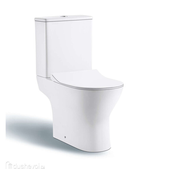 Унитаз-компакт безободковый Taliente Arte Vortex 3 AR33043 с быстросъемной крышкой микролифт (система смыва Торнадо) - фото 2