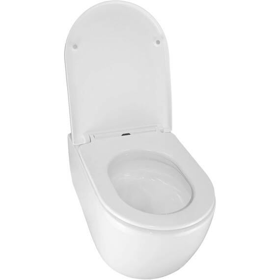 Инсталляция с подвесным унитазом комплект: Grohe Rapid SL 38772001 с подвесным унитазом Azario Nemi AZ-1293WH сиденье микролифт, крепление, кнопка смыва хром (система смыва Торнадо) - фото 9