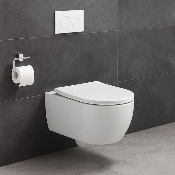 Инсталляция с подвесным унитазом комплект: Grohe Rapid SL 38772001 с подвесным унитазом Azario Nemi AZ-1293WH сиденье микролифт, крепление, кнопка смыва хром (система смыва Торнадо) - фото 4