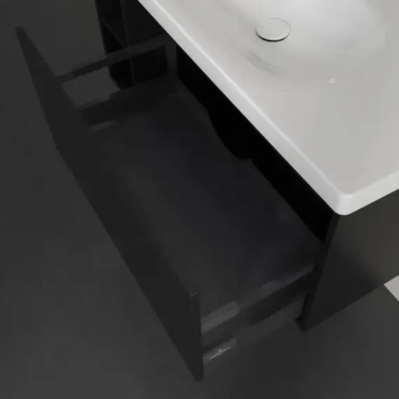 Тумба подвесная с раковиной-столешницей Villeroy&Boch Skyla 100 см C79000VL (раковина 5A51A501) венге - фото 5