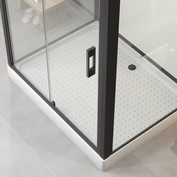 Душевая кабина Niagara Standart 100x80 см ST100/80/15Q/BL/BK (безсиликоновая сборка) чёрный/прозрачное - фото 8