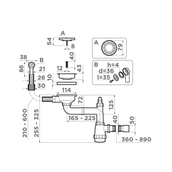 Арматура для кухонной мойки Omoikiri WK-1-R gb 4956916, графит, Цвет производителя: графит - фото 2