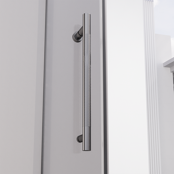 Душевая дверь Veconi Premium Alassio 120 см AL-120-00-GR-C4, брашированный графит/прозрачное - фото 2