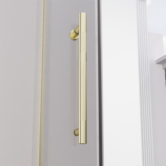 Душевая дверь Veconi Premium Alassio 120 см AL-120-00-G-C4, брашированное золото/прозрачное - фото 2