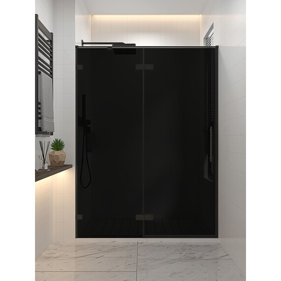 Душевая дверь Veconi Premium Alassio 140 см AL-140-11-BB-C4, чёрный матовый/тонированное - фото 