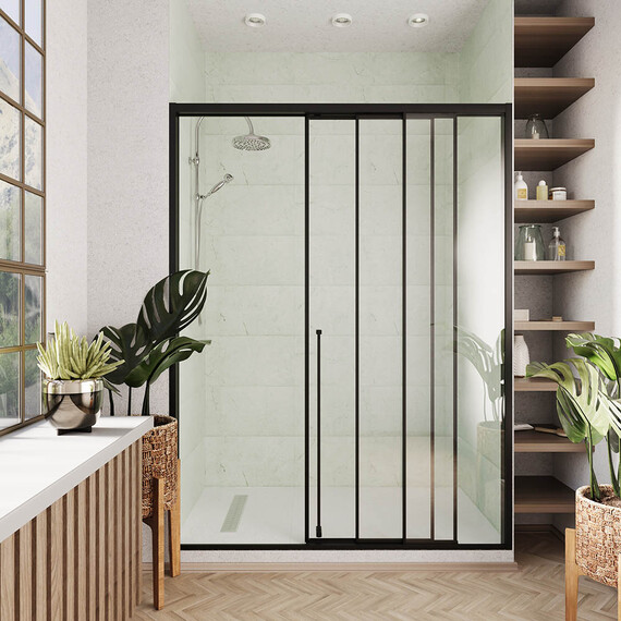 Душевая дверь Veconi Premium Prato 300 150 см PR3/R-150-01-B-C4, чёрный матовый/прозрачное - фото 2