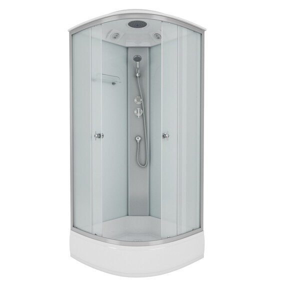 Душевая кабина Niagara Eco 80x80 см E80/26/MT (безсиликоновая сборка) хром/матовое - фото 2