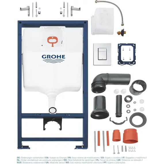 Инсталляция с подвесным унитазом комплект: Grohe Rapid SL 38772001 с подвесным унитазом Azario Blanco AZ-9003WT сиденье микролифт, крепление, с кнопкой смыва хром (Система смыва торнадо) - фото 18