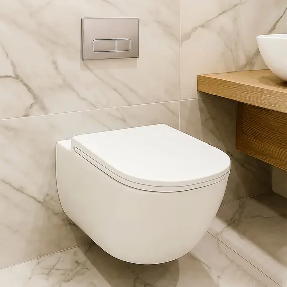 Инсталляция с подвесным унитазом комплект: Grohe Rapid SL 38772001 с подвесным безободковым унитазом Azario Fote AZ-116-UQ3 сиденье микролифт, крепление, с кнопкой смыва хром (Система смыва торнадо) - фото 18