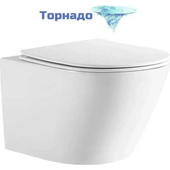 Инсталляция с подвесным унитазом комплект: TECEbase 2.0 9400412 с подвесным безободковым унитазом Aquatek Либерти AQ1999T-00 сиденье микролифт, крепление, с кнопкой смыва хром (Система смыва торнадо) - фото 3