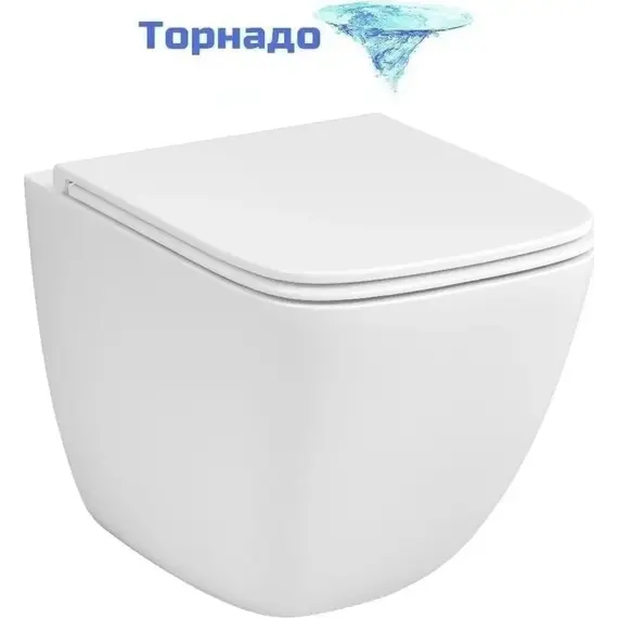 Инсталляция с подвесным унитазом комплект: TECEbase 2.0 9400412 с подвесным безободковым унитазом Grossman GR-4497SQC сиденье микролифт, крепление, с кнопкой смыва хром (Система смыва торнадо) - фото 3