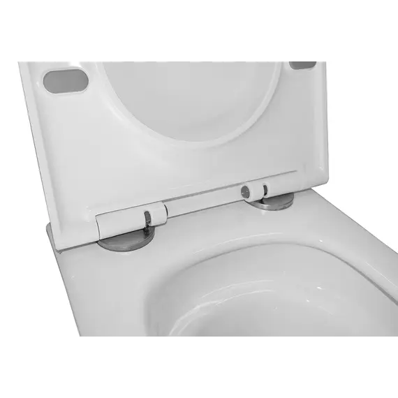 Инсталляция с подвесным унитазом комплект: Grohe Rapid SL 38772001 с подвесным безободковым унитазом Azario Legenda AZ-2305-AS сиденье микролифт, крепление, с кнопкой смыва хром (Система смыва торнадо) - фото 9