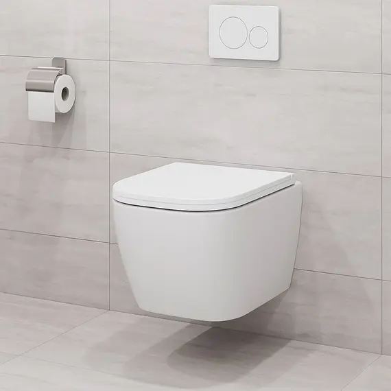 Инсталляция с подвесным унитазом комплект: Grohe Rapid SL 38772001 с подвесным безободковым унитазом Azario Legenda AZ-2305-AS сиденье микролифт, крепление, с кнопкой смыва хром (Система смыва торнадо) - фото 19