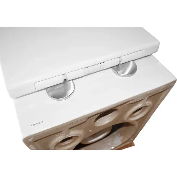 Инсталляция с подвесным унитазом комплект: Grohe Rapid SL 38772001 с подвесным безободковым унитазом Azario Lander AZ-2802E сиденье микролифт, крепление, с кнопкой смыва хром (Система смыва торнадо) - фото 10