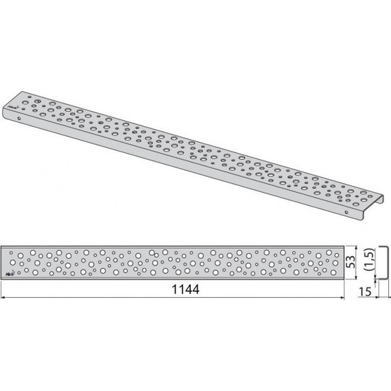 Решетка AlcaPlast BUBLE-1150L для трапа - фото 3