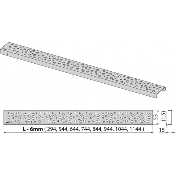 Решетка AlcaPlast BUBLE-850M для трапа - фото 2