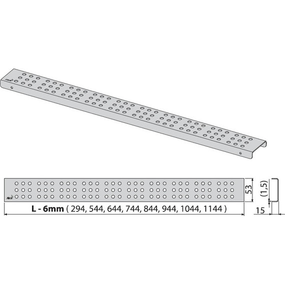 Решетка AlcaPlast CUBE-550M для трапа - фото 2