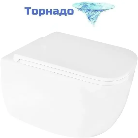 Инсталляция с подвесным унитазом комплект: TECEbase 2.0 9400413 с подвесным безободковым унитазом Azario Fote AZ-116-UQ3 сиденье микролифт, крепление, с кнопкой смыва белая (Система смыва торнадо) - фото 3