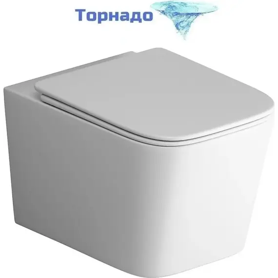 Инсталляция с подвесным унитазом комплект: Aquatek Standart 50 INS-0000012 с подвесным безободковым унитазом Grossman GR-4404MSQ сиденье микролифт (Система смыва торнадо) - фото 3