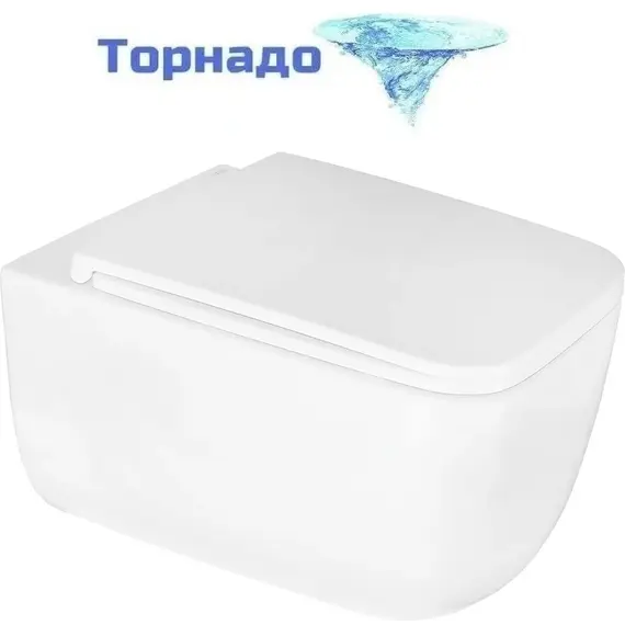 Инсталляция с подвесным унитазом комплект: TECEbase 2.0 9400413 с подвесным безободковым унитазом Azario Flavia AZ-0076-UQ1 сиденье микролифт, крепление, с кнопкой смыва белая (Система смыва торнадо) - фото 3