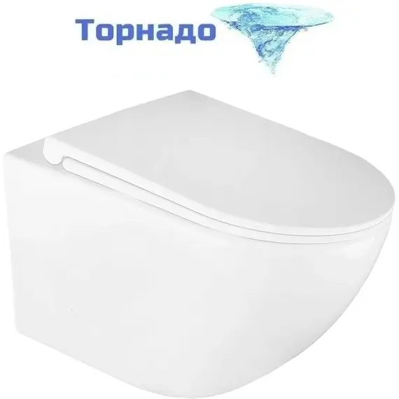 Инсталляция с подвесным унитазом комплект: TECEbase 2.0 9400412 с подвесным безободковым унитазом Azario Bonelle AZ-2801E сиденье микролифт, крепление, с кнопкой смыва хром (Система смыва торнадо) - фото 3