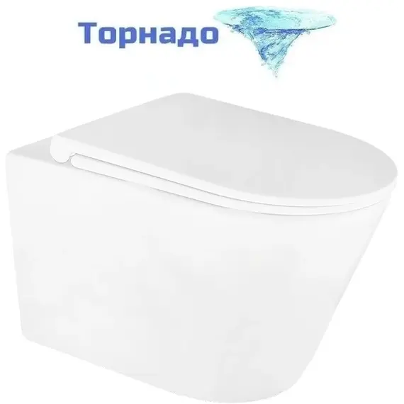 Инсталляция с подвесным унитазом комплект: TECEbase 2.0 9400412 с подвесным безободковым унитазом Azario Lander AZ-2802E сиденье микролифт, крепление, с кнопкой смыва хром (Система смыва торнадо) - фото 3