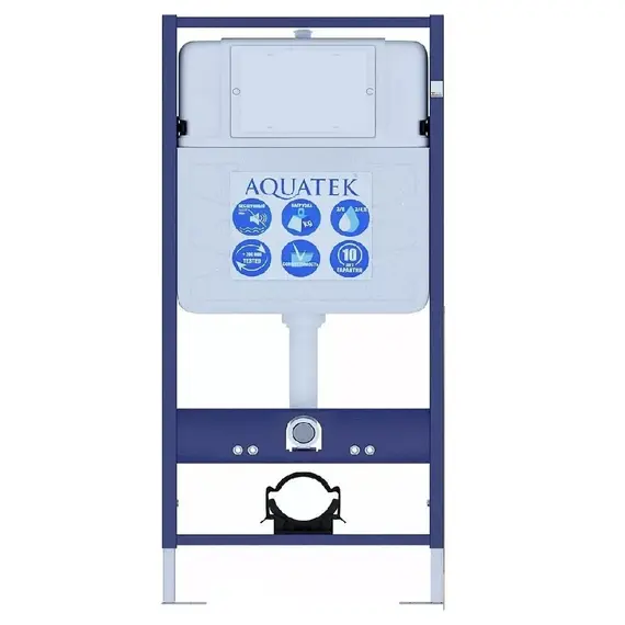 Инсталляция с подвесным унитазом комплект: Aquatek Standart 50 INS-0000012 с подвесным безободковым унитазом Azario Fote AZ-116-UQ3 сиденье микролифт (Система смыва торнадо) - фото 2