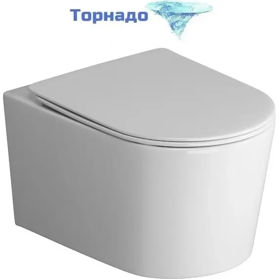 Инсталляция с подвесным унитазом комплект: Aquatek Standart 50 INS-0000012 с подвесным безободковым унитазом Grossman GR-4499SQ сиденье микролифт (Система смыва торнадо) - фото 3